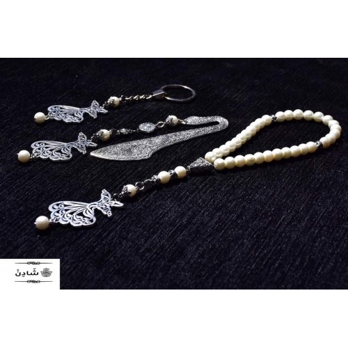 طقم سبحه و فاصل مصحف و ميداليه 